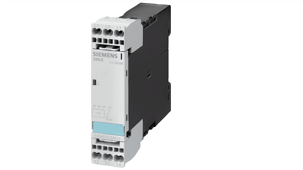 Relais de contrôle de phase Siemens série 3GU, triphasé, 1 RT