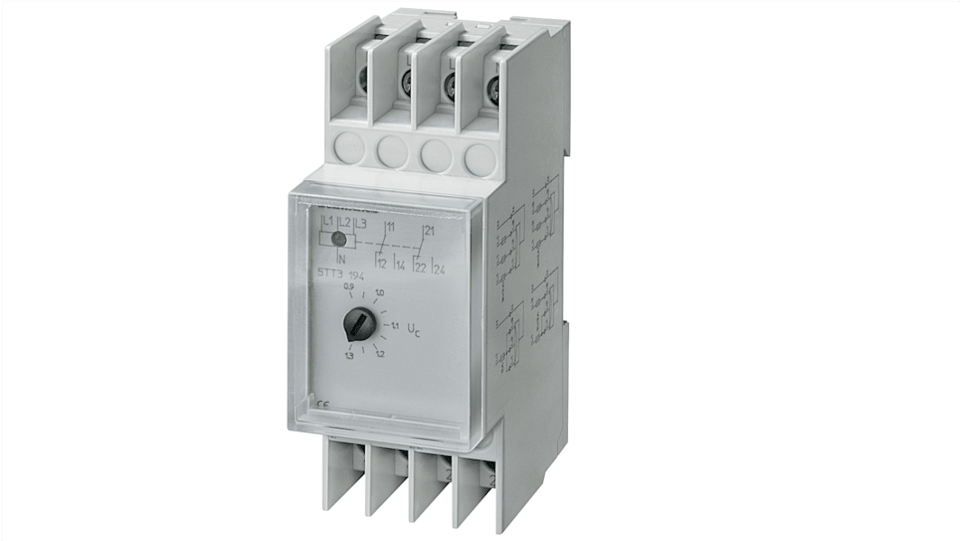 Siemens モニタリングリレー, DPDT, シャ-シ取付, 5TT3195