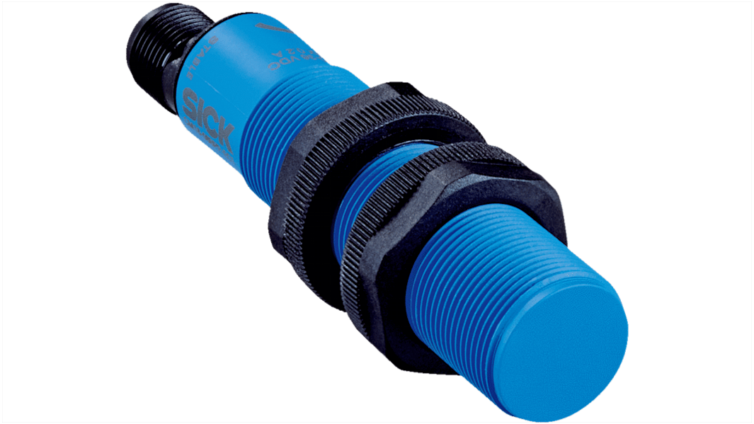 SICK Capacitive Threaded Barrel Proximity Sensor, M18, 8 mm Detection, NPN NO+NC, 10 → 30 V dc
