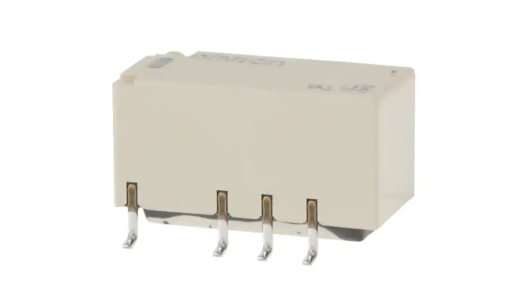 Omron HFD4 Signalrelais SMD Printrelais, 4.5V dc Spule, 2-poliger Wechsler, 2A, 250V / 220V, SMD