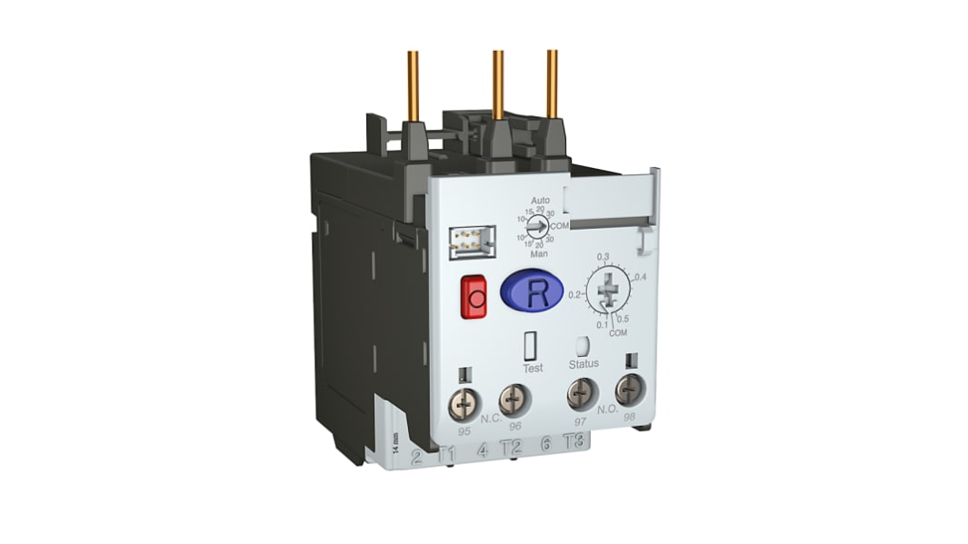 Allen Bradley Overload Relay 1NC + 1NO, 0.1 → 0.5 A F.L.C, 500 mA Contact Rating, 3P, Bulletin