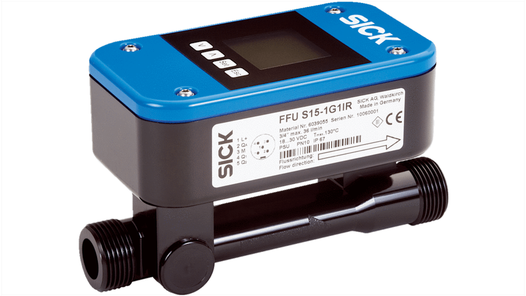 SICK FFU Series Flow Sensor for Liquid, 3.5 l/min Min, 60 L/min Max