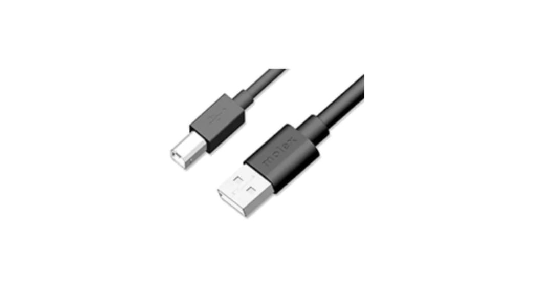 Molex USB 2.0, Male USB A to Male USB B, 1.5m