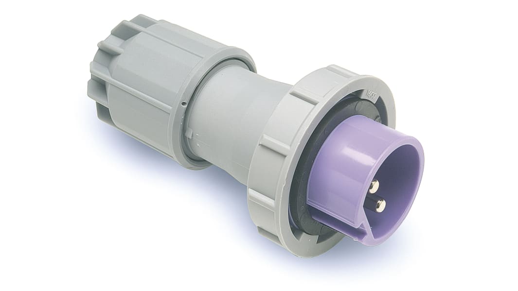 Connecteur industriel RS PRO, 2P, 16A, 20 → 25 V., Montage sur câble