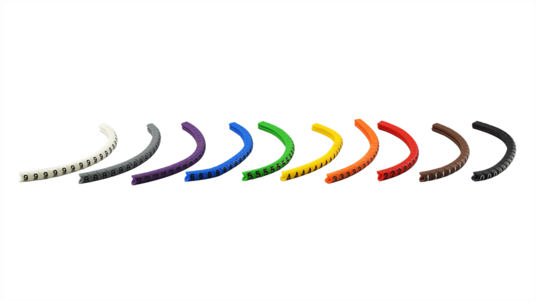 Segnacavo RS PRO A scorrimento, Ømin 2.5mm, Ømax 5.1mm 6