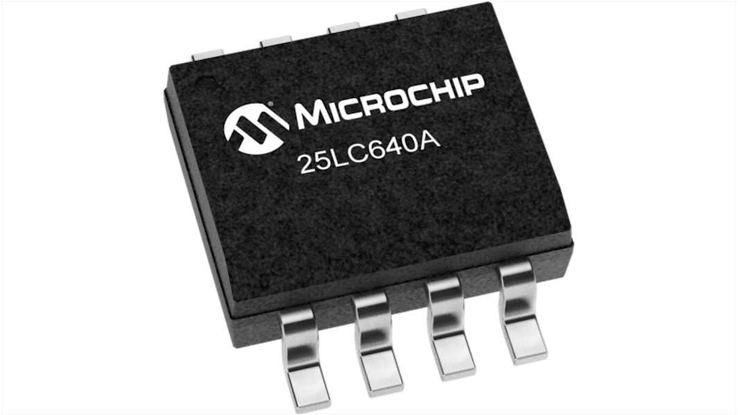 Mémoire EEPROM en série, 25LC640AT-I/SN, 64Kbit, SPI SOIC, 8 broches, 8bit