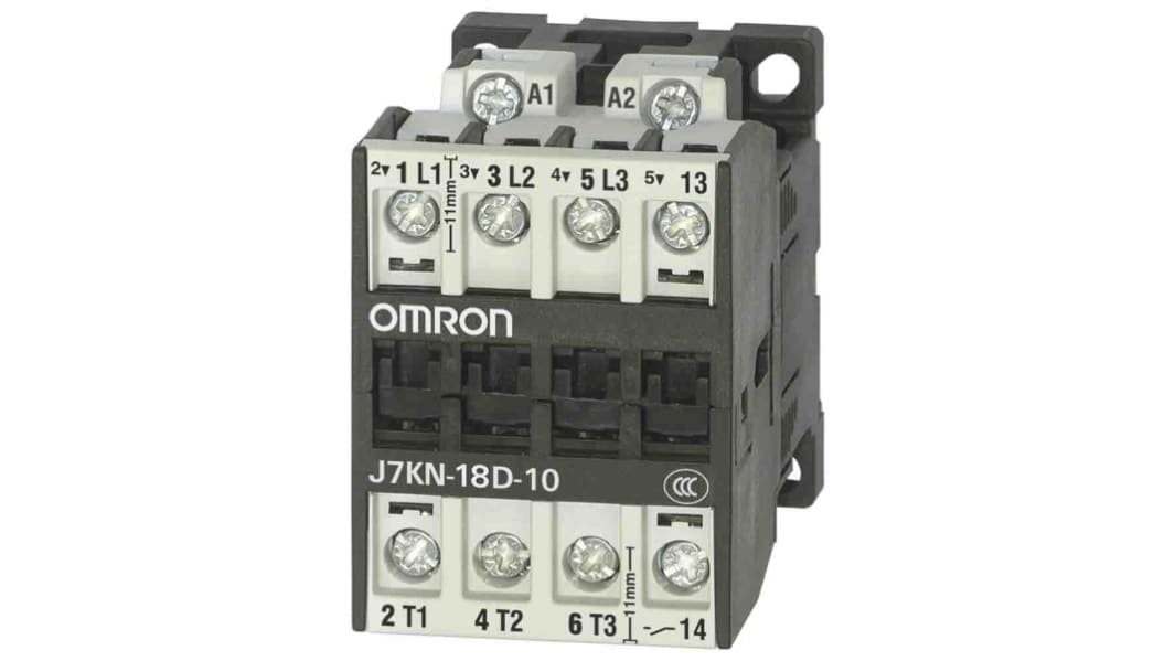 Omron Leistungsschütz 24 V dc-Spule, 3 -polig / 18 A 7,5 kW 1 Schließer + 3 Öffner