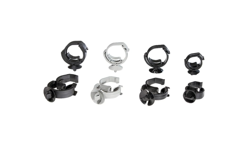 Clip serre-câbles HellermannTyton, Ø maximum 13mm, en Nylon, type Clip