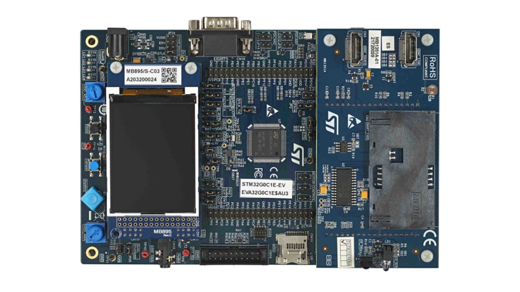 Scheda di valutazione Evaluation board with STM32G0C1VE MCU STMicroelectronics, CPU ARM Cortex