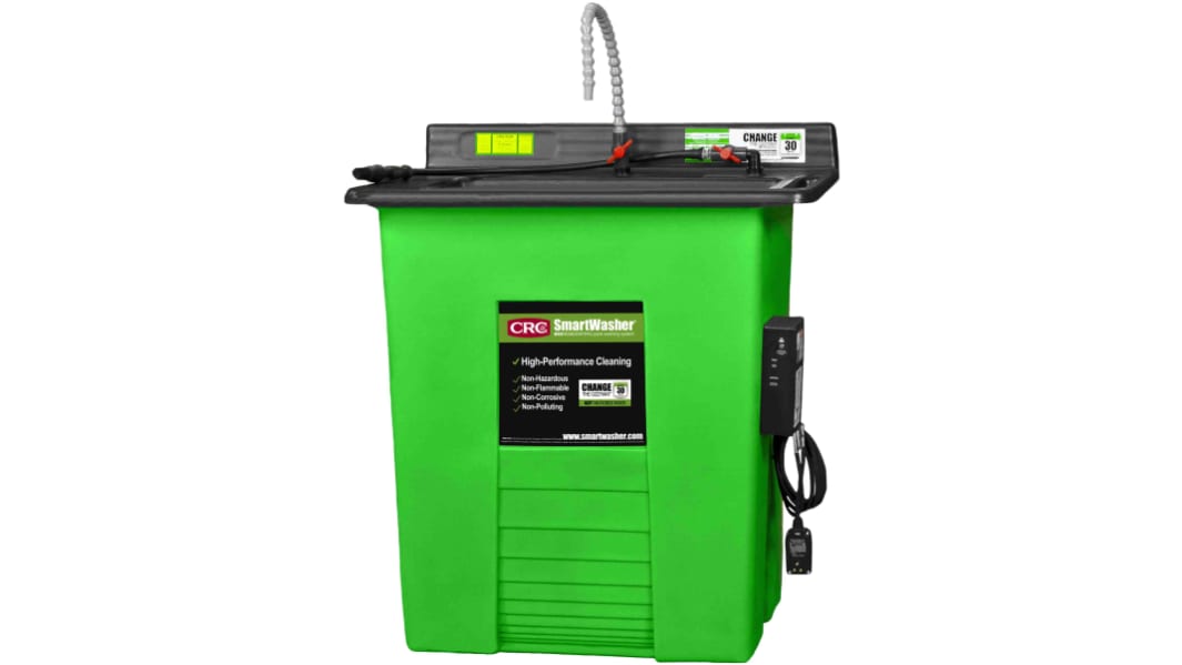 CRC Signature 95L Parts Washer, 225kg max Load, 1080L/h flow rate, 40 → 46°C