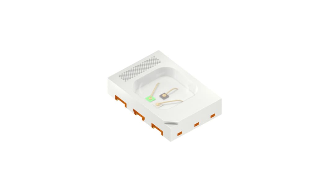 LED Bleu, Vert, Rouge, CMS, 3 LEDs, 1,9 V, 2,45 V, 2,75 V.