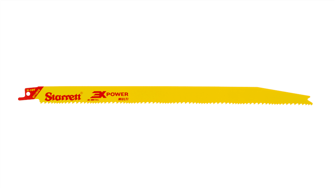Starrett Bi-Metall Säbelsägeblatt, Schnittlänge 300mm / 06 → 10 TPI, 5 Stück für allgemeine Einsätze
