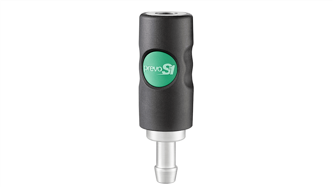 PREVOST Composite Body Safety Quick Connect Coupling, 13mm Hose Barb