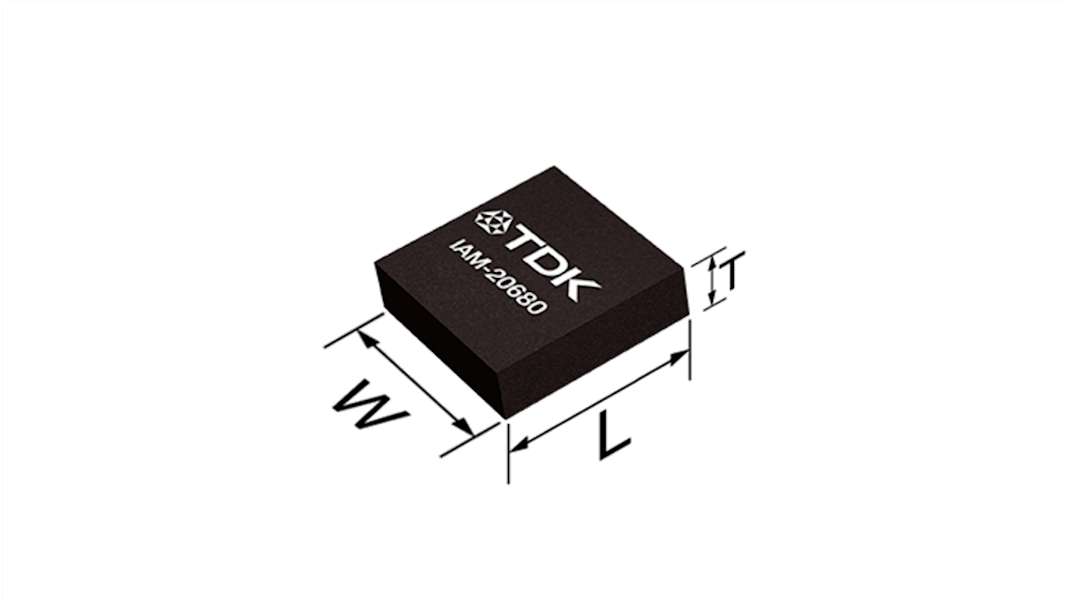 InvenSense 6-Axis Surface Mount Accelerometer & Gyroscope, LGA, I2C, SPI, 16-Pin