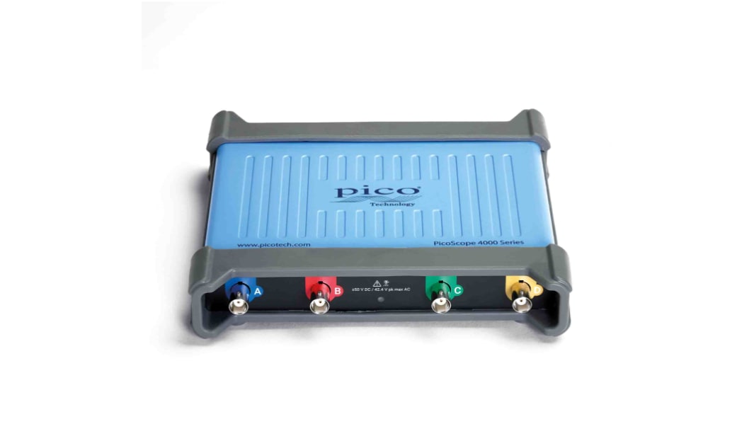 Pico Technology 4424A PicoScope 4000A Series, 20MHz PC Based PC Oscilloscope, 4 Analogue Channels - RS Calibrated