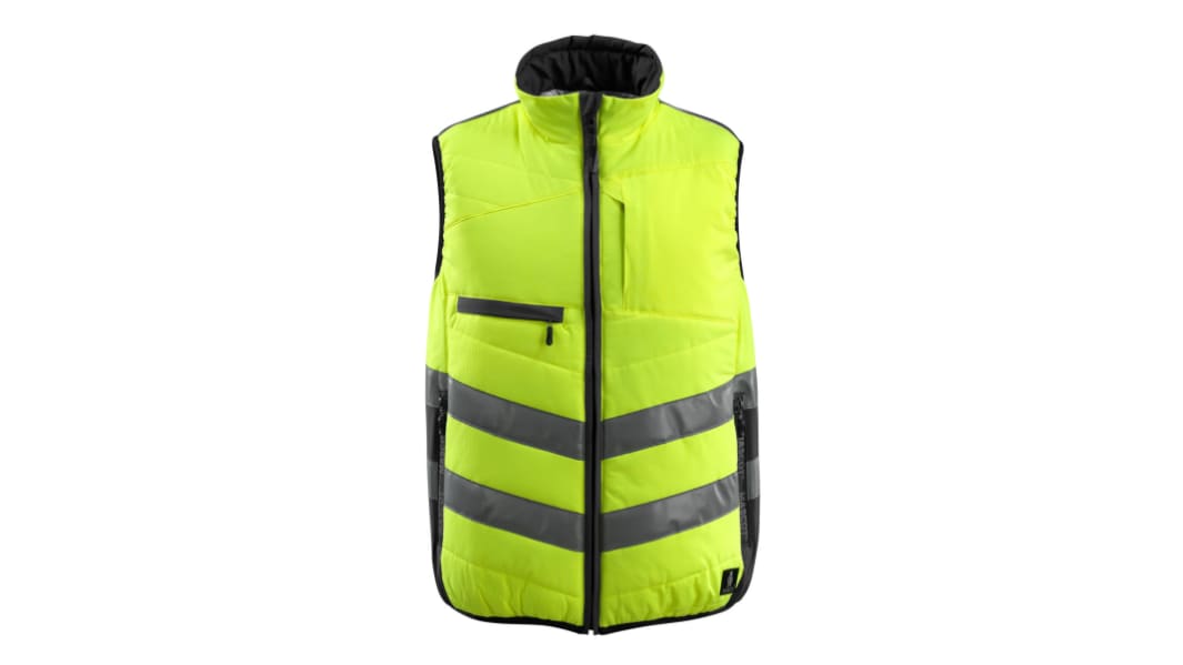 Mascot Workwear Black/Green/White/Yellow Water Repellent Hi Vis Vest, M
