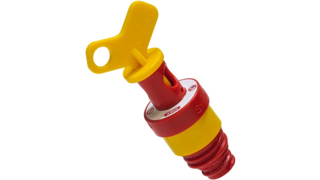 ABUS Red, Yellow 1-Lock ABS Fuse Lockout, 6.5mm Shackle, 75mm Attachment