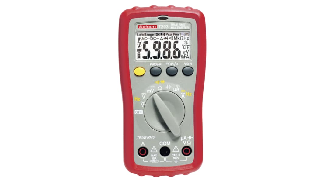 Multimetro digitale Portatile Sefram 7203, 600V ca, 10A ca
