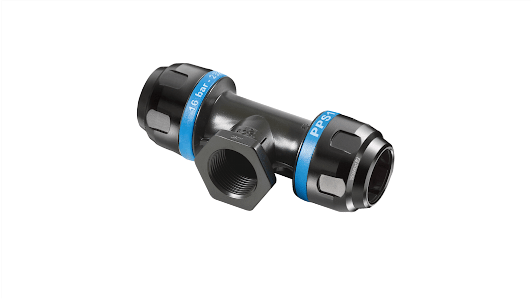 PREVOST 16bar Aluminium G 1 Thread Tee, 40mm outside diameter