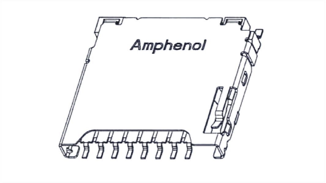 Amphenol Communications Solutions 8 Way Micro SD Micro SD Card Connector With SMT Termination