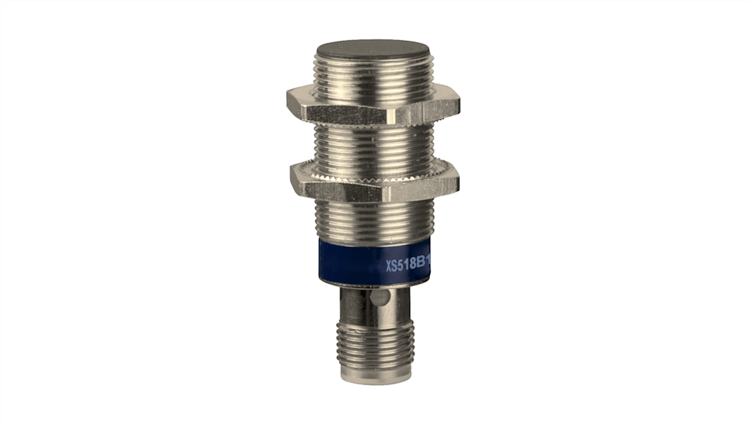 Sensore di prossimità Cilindro filettato Telemecanique Sensors, M18, rilevamento 5 mm, 12 → 48 V DC