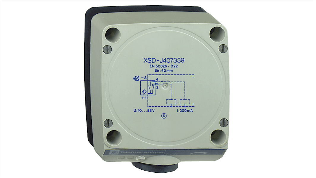 Sensore di prossimità a parallelepipedo Telemecanique Sensors, rilevamento 60 mm, 14 → 48 V dc
