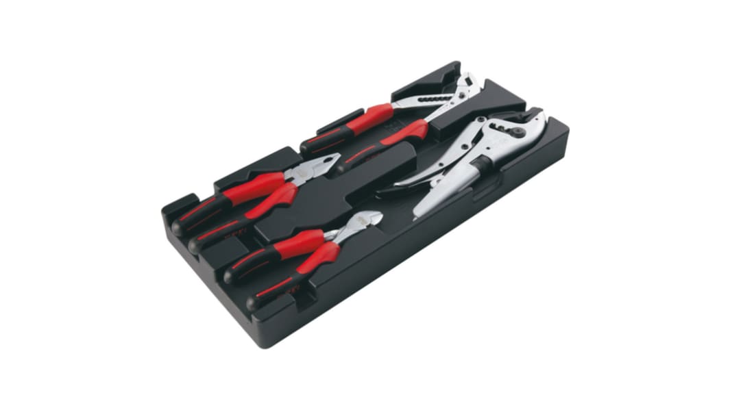 SAM Zangensatz gebogen 4 Stk. Seitenschneider Spitzzange, Gripzange, Wasserpumpenzange
