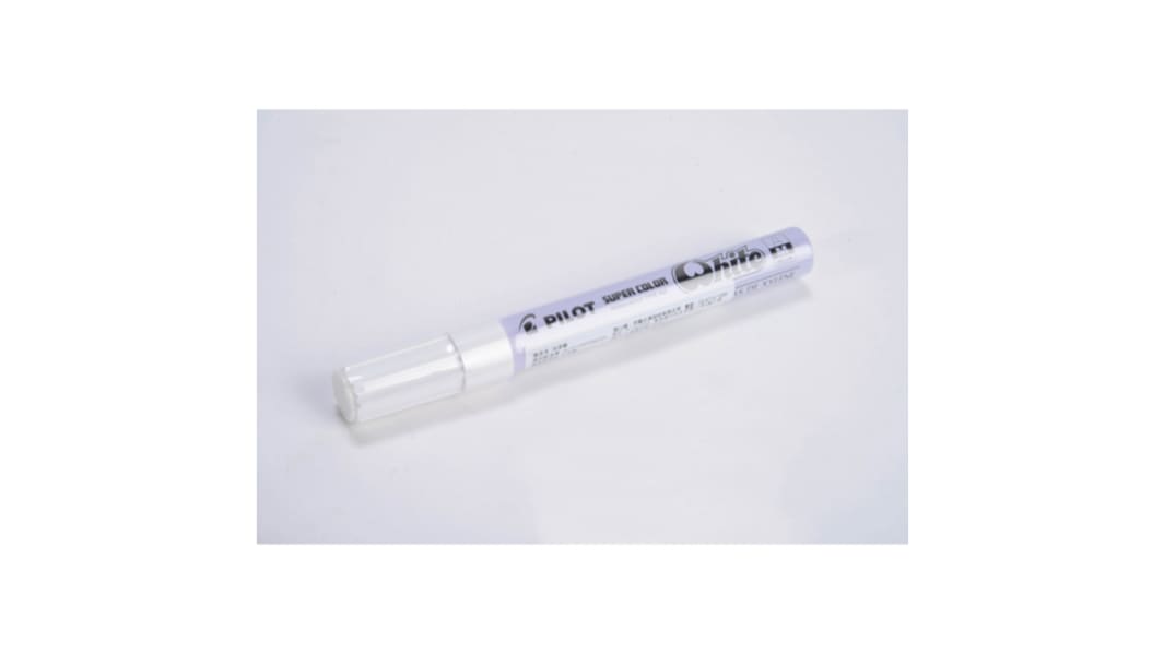 SAM Markierstift, Permanentmarker, Breit, Weiß, Spitzenform: Rund