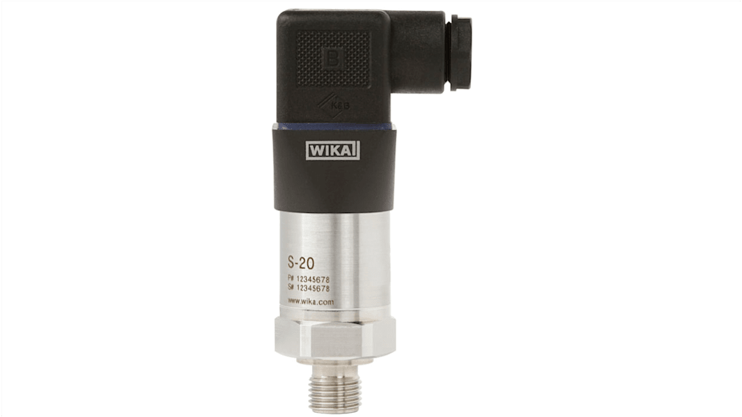 WIKA S-20 Drucksensor 0bar bis 6bar, 4 → 20 mA, für Flüssigkeit, Gas