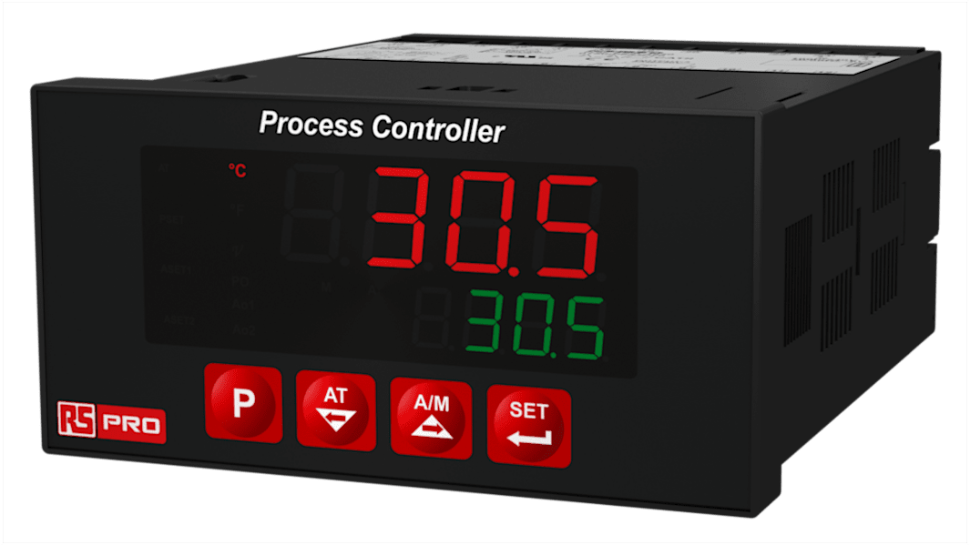 RS PRO Panel Mount PID Temperature Controller, 96 x 48mm 3 Input, 3 Output Relay, SSR, 100 → 240 V Supply