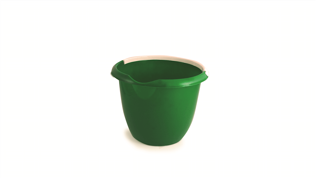 Seau en Plastique Vert avec poignée, 10L