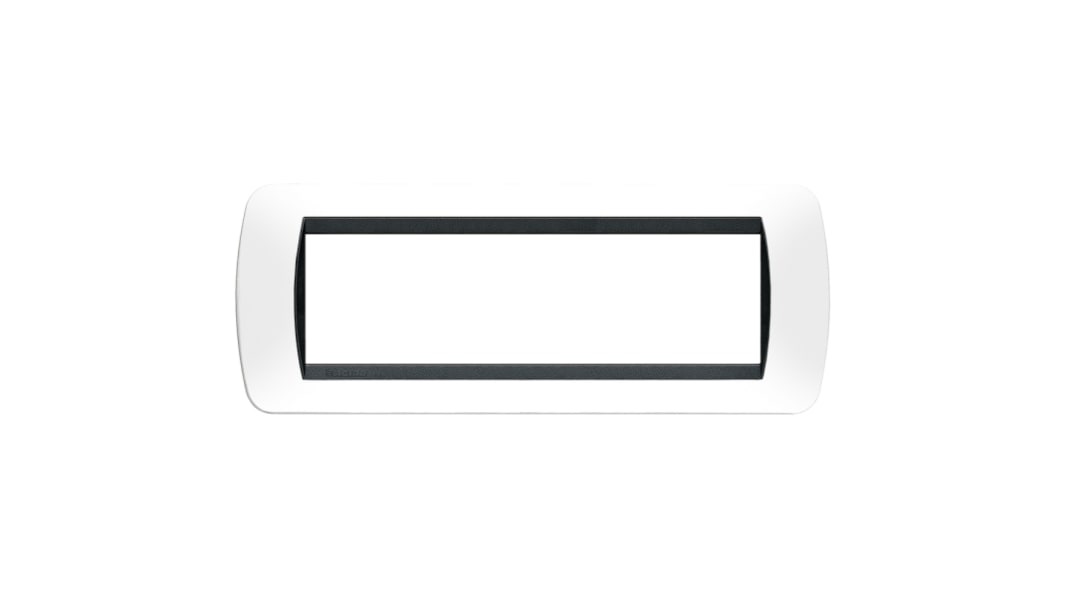 Piastra di montaggio e frontalino Bticino in Plastica, 7 moduli, col. Bianco