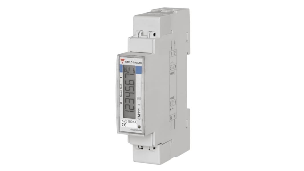 Elektroměr, řada: EM111 LCD 7číslicový 1fázový Carlo Gavazzi