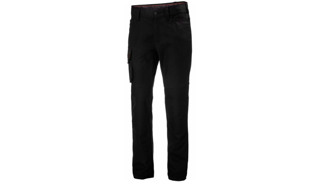 Pantalones de trabajo para Mujer, cintura 29plg, pierna 30.5plg, Negro, Ligero, Algodón, poliéster Luna 29plg 72cm