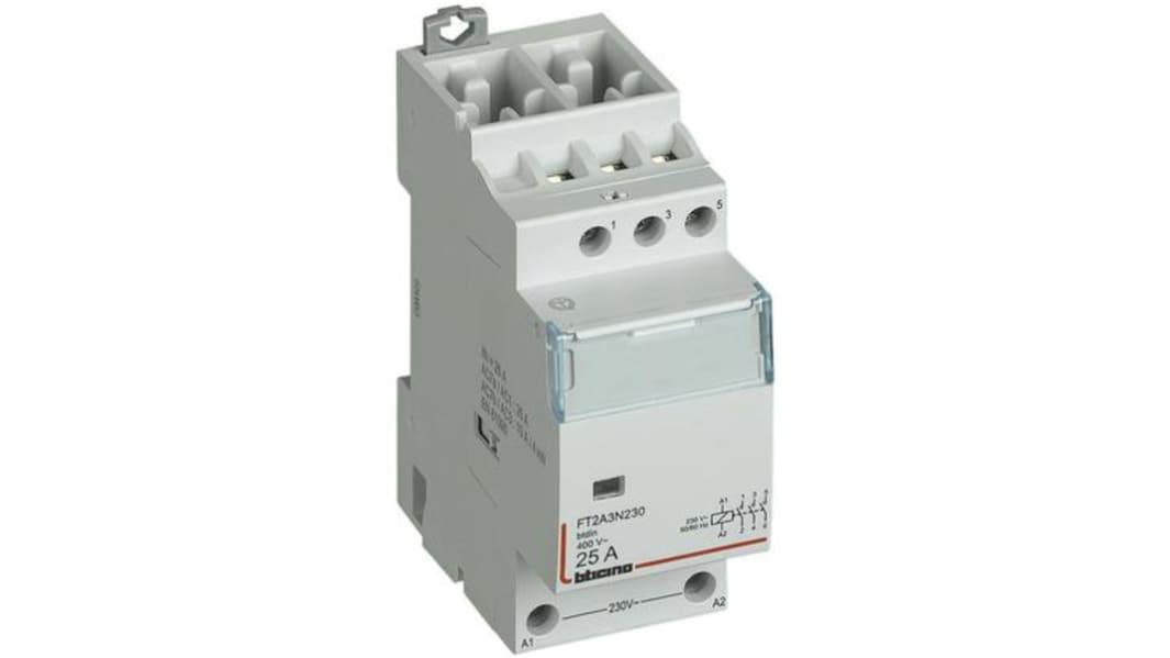 Contattore Bticino, 4 poli, 4 NA, 25 A, 1,5 W