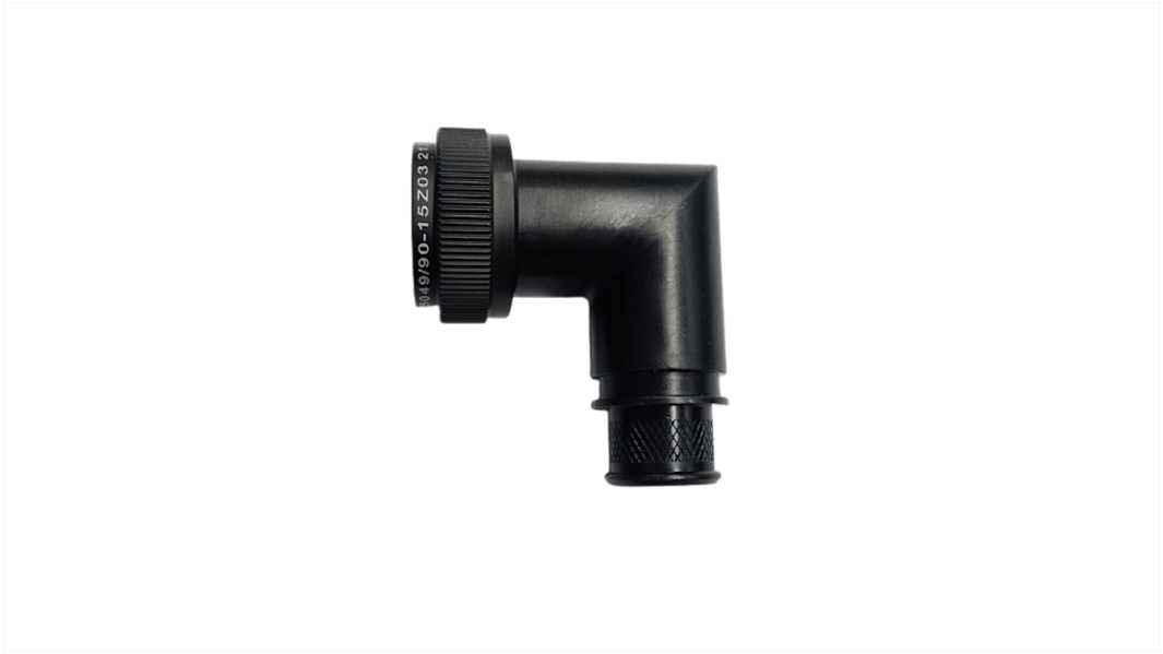 Capot pour connecteur cylindrique Angle droit Amphenol Limited série M85049, taille 25 pour Connecteur MIL-DTL-38999