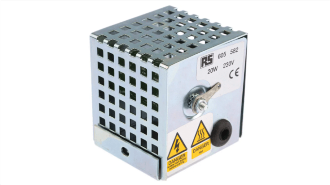 RS PRO Schaltschrank-Heizung, 20W, 120°C, 12V dc, H.  x 70mm, B , 67mm, T.  x 65mm 60Hz