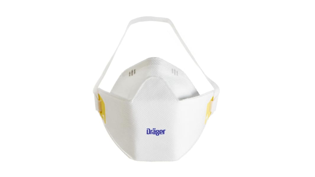 DRAEGER X-plore 1910 FFP1 Staubschutzmaske Flach faltbar Weiß, Gelb