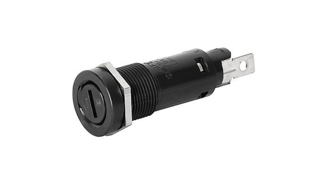 Schurter 10A Panel Mount Fuse Holder for 5 x 20 mm, 6.3 x 32 mm Fuse, 500V ac