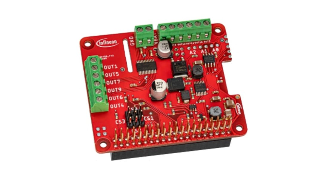 Infineon Raspberry Pi HAT, Raspberry Pi 用の TLE94112ES HAT, 電源, HAT, TLE94112ESRPIHATTOBO1