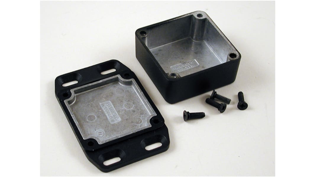 Hammond 1590 Series Die Cast Aluminium Enclosure, IP65, Flanged, 25 x 51 x 77mm