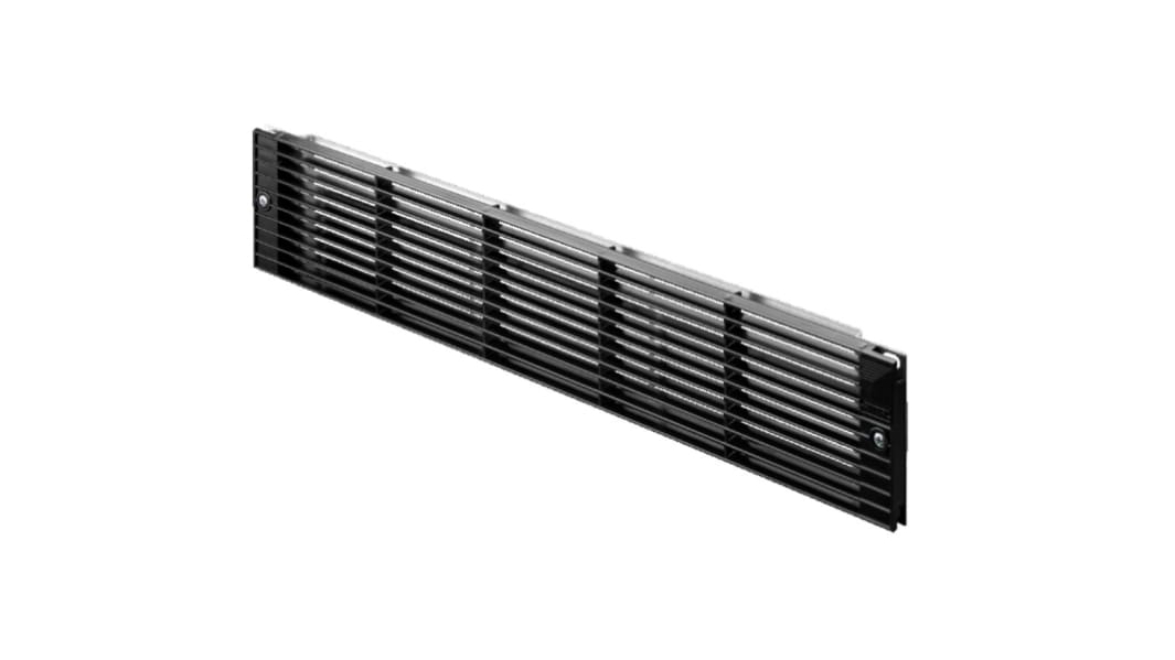 Rittal Black Ventilation Grill, 2U
