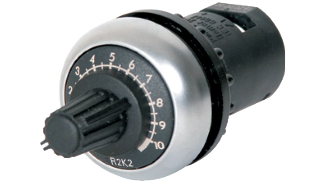 Eaton potenciométer, tengely Ø 22,5 mm, 2.2kΩ, tűréshatár: ± 10, 0.5W, Körforgó RMQ-Titan sorozat Csavaros rögzítésű