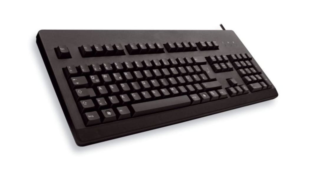 Teclado Cherry, , Con cable, Negro, PS/2, USB, QWERTY (UK)