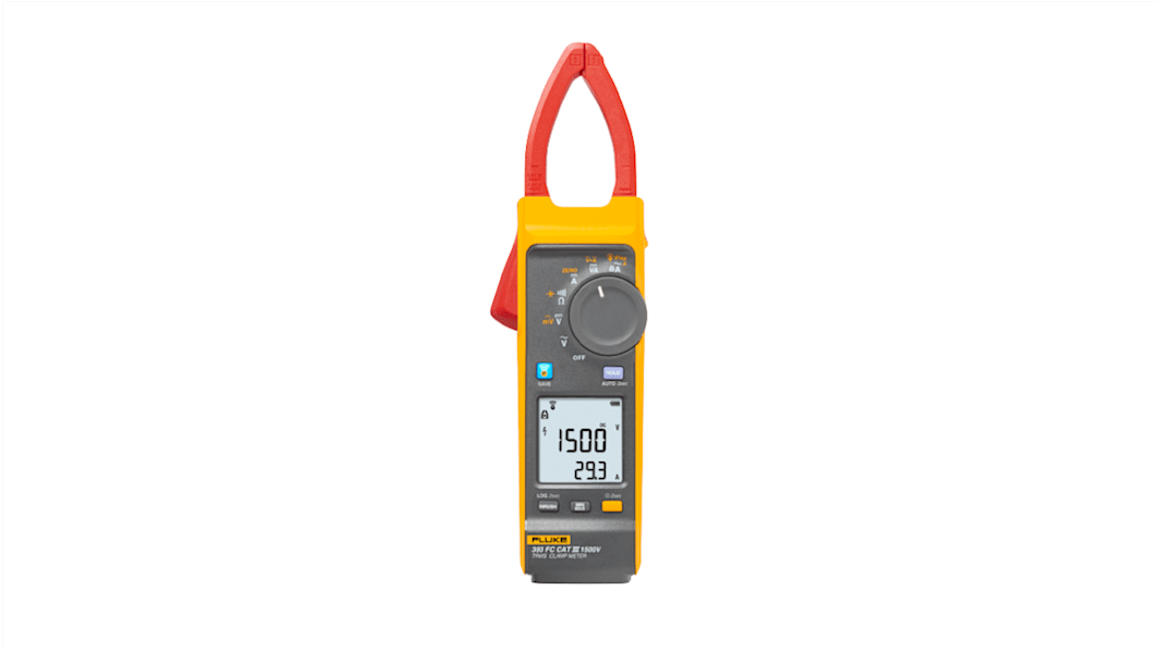 Fluke 393FC/E Clamp Meter Wi-Fi, 1000A dc, Max Current 2500A ac CAT III 1500V