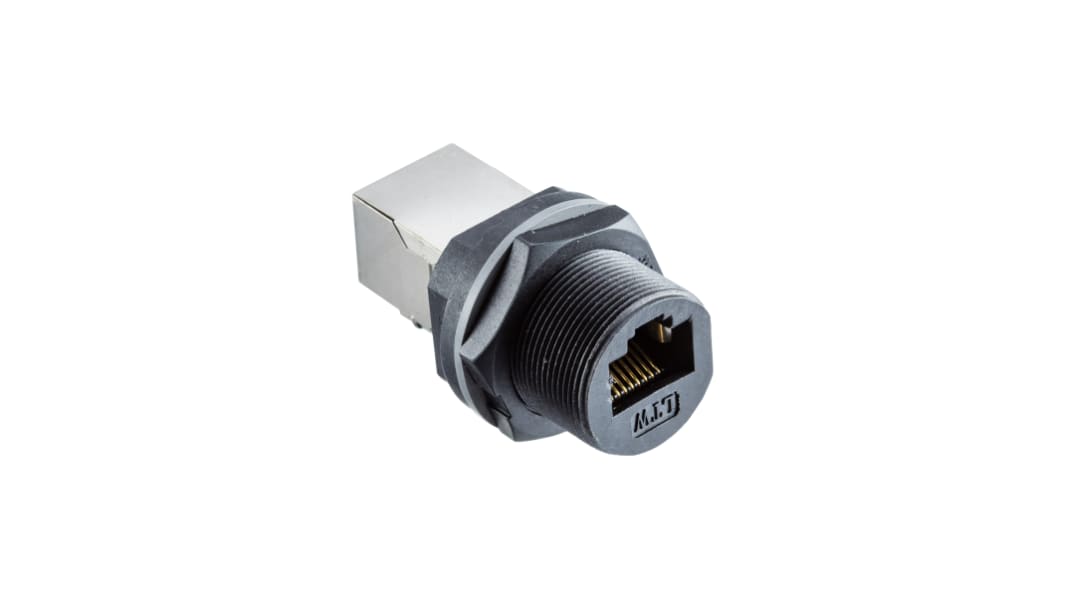 Connettore RJ45 Femmina Amphenol Industrial Cat5e, 8 vie, Montaggio anteriore