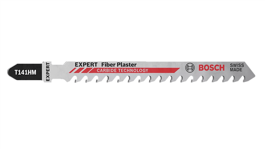 Bosch Hartmetall Stichsägeblatt, Schnittlänge 83mm / 6 TPI, 3 Stück für Gipskarton-, Faserzementplatten, GFK