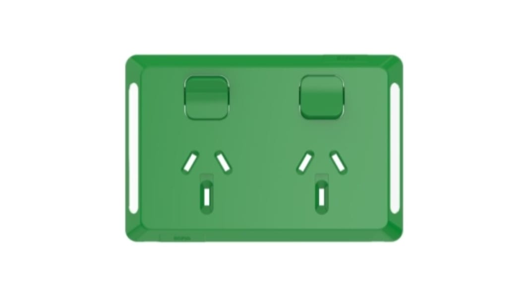 Clipsal Electrical Green 2 Gang Frame