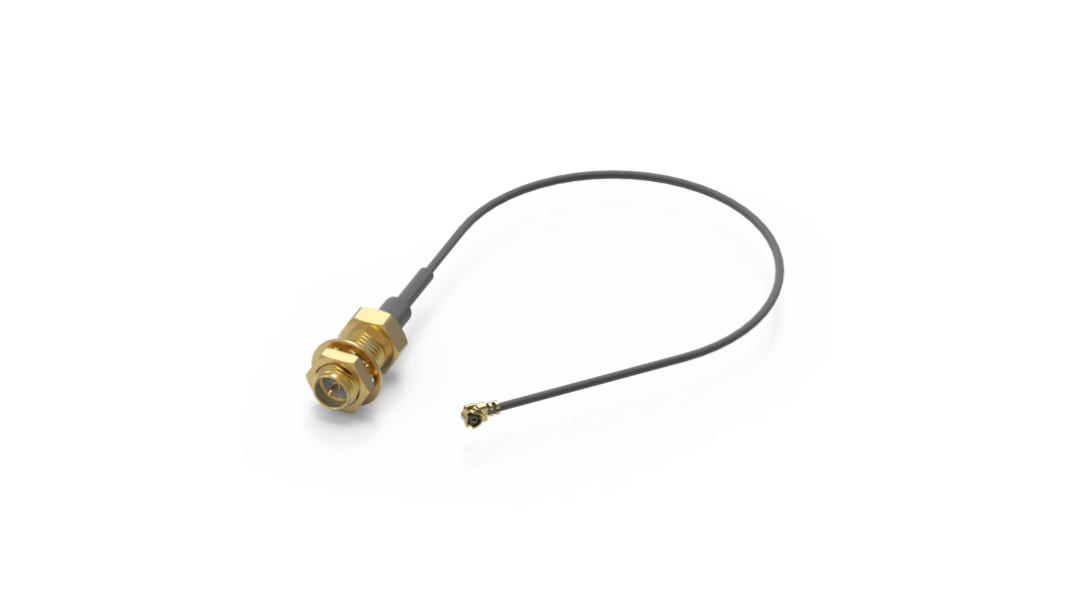Wurth Elektronik Koaxialkabel konfektioniert, 50 Ω, 300mm, RP-SMA / UMRF, Aussen ø 1.13mm B Ausricht, abgewinkelt,