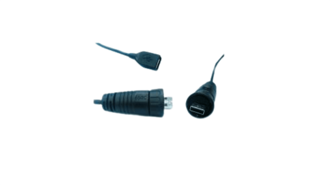 RS PRO USB-kábel, USB A - USB A, Fekete, 2m